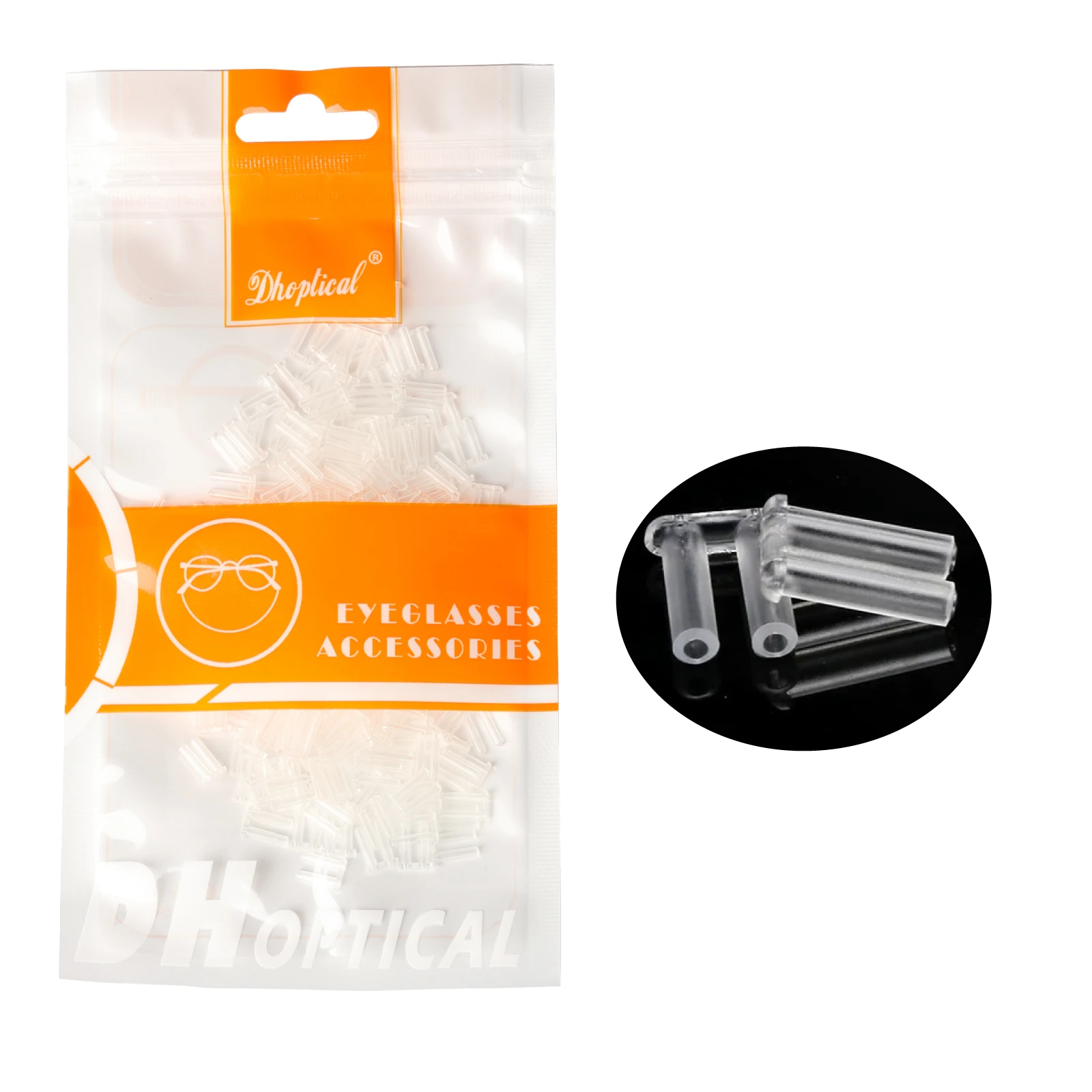 200 teile/los U-clip Randlose Gläser Zubehör Doppel Gummi Stecker PVC Material Brillen Durch Dhoptical – Detail 1
