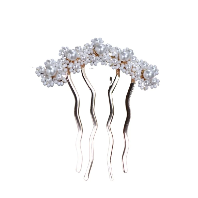 

Temperament Pearl Hair Comb Disc Hair Bead Ball Hairpin Daily Versatile Hair Accessories