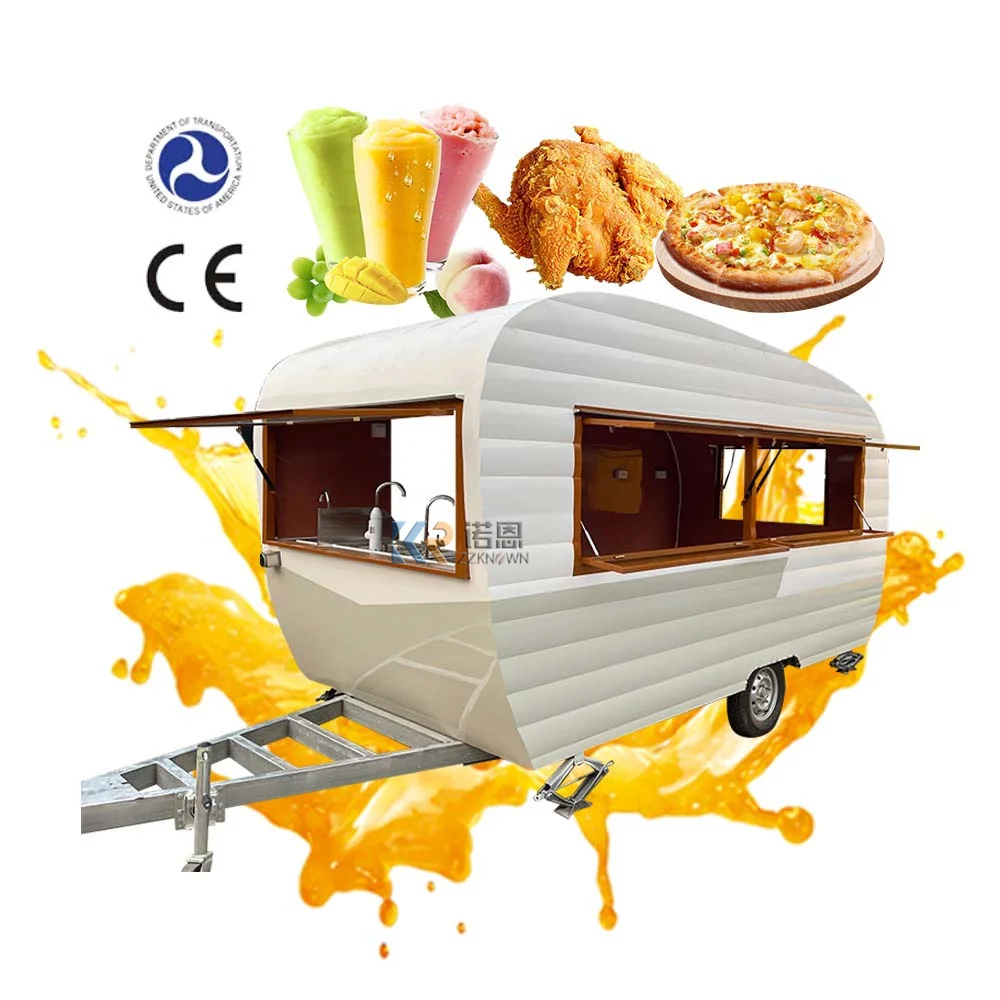 Food Trailer Mobile Kitchen New Design Food Truck Ice Cream Snack Kiosk Hot Dog Cart  Concession Coffee Truck Fully Equipped