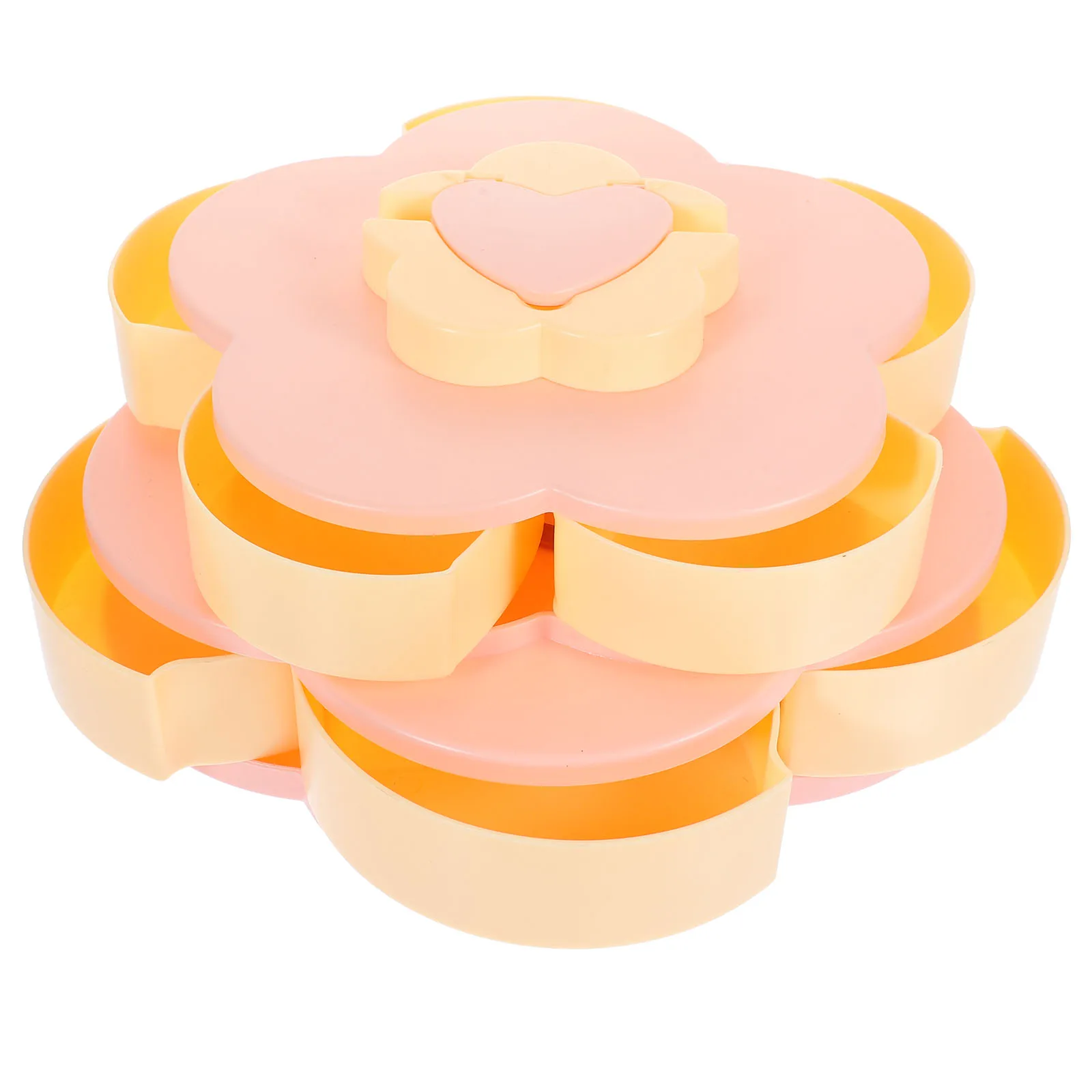 

Double Layer Dried Fruit Storage Box Sealed Moisture Proof Snack Tray 10 Grids Candy Holder Cell Phone Slot Party Home
