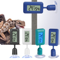 Digital Reptile Thermometer Hygrometer with Suction Cup Temperature Humidity Meter for Terrarium Reptile Accessories