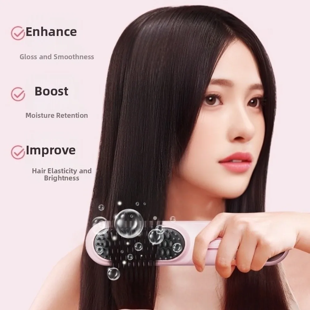 

USB Rechargeable Wireless Hair Straighteners 4-Levels Temperature Anti-Scald Design Hot Comb Straightener Heated