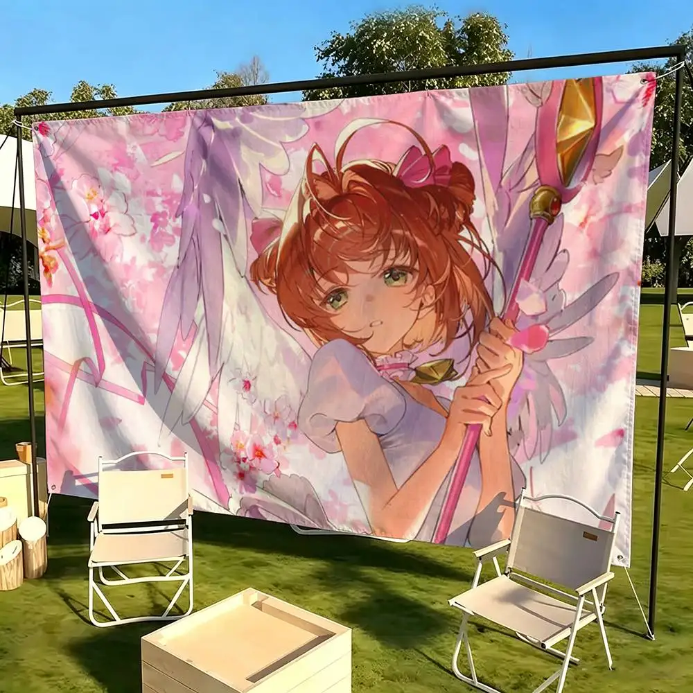 Anime Cardcaptor Sakura  Flag Suitable For Party Club Outdoor Interior Wall Decoration Banner Fans Gift