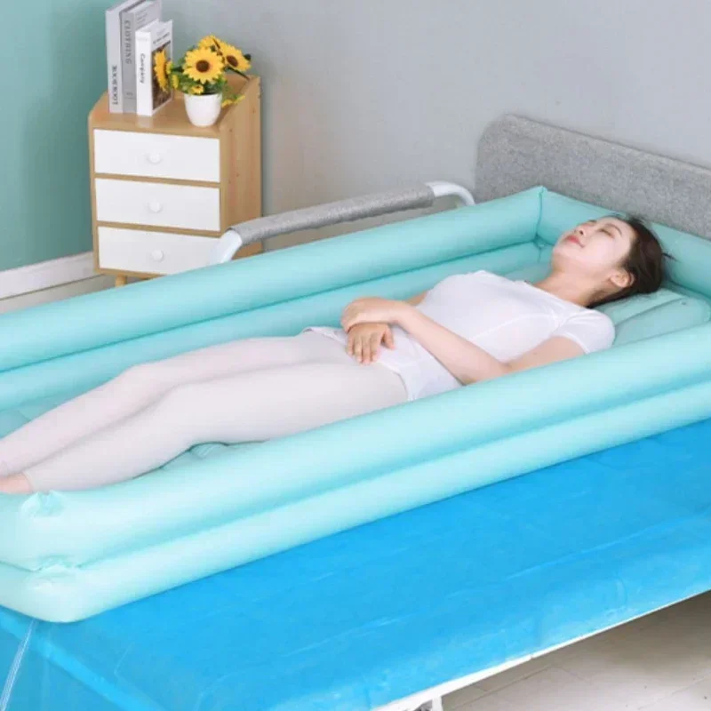 Factory Direct 2026 Paralyzed Elderly Bath Bed - Large Capacity Inflatable Bath Sink, Thickened Hose Bathtub Bed, Elderly Care P