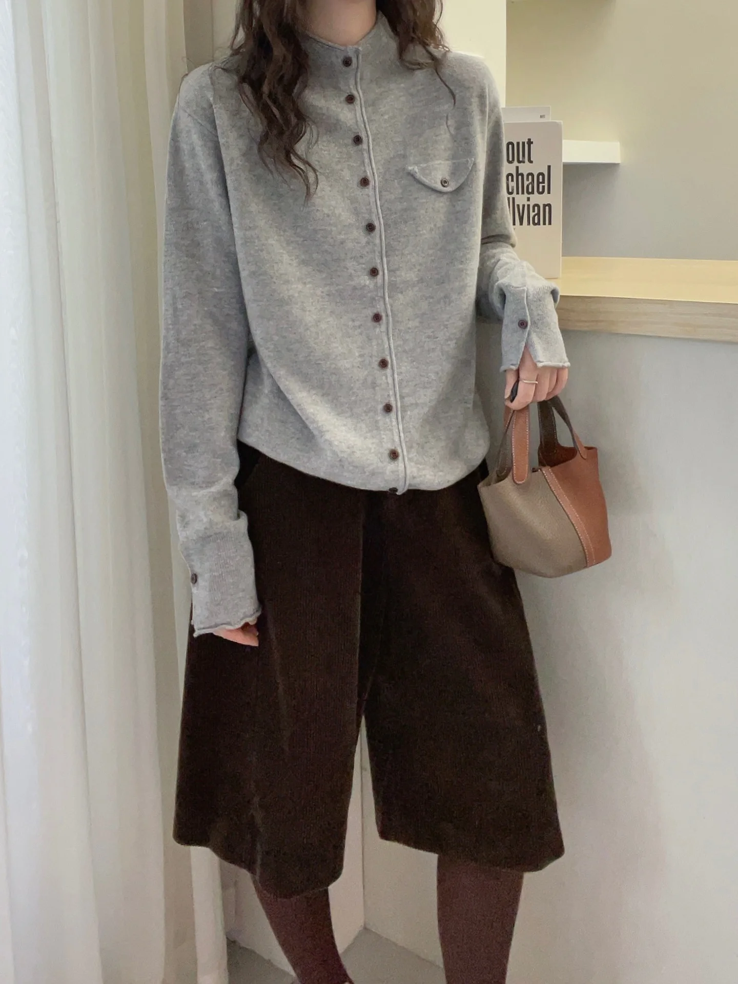 

Winter Long Sve Camere Knitwear Women's Casual Soft Skin-friendly Button Design Versatile Comfortable Knitted Sweater