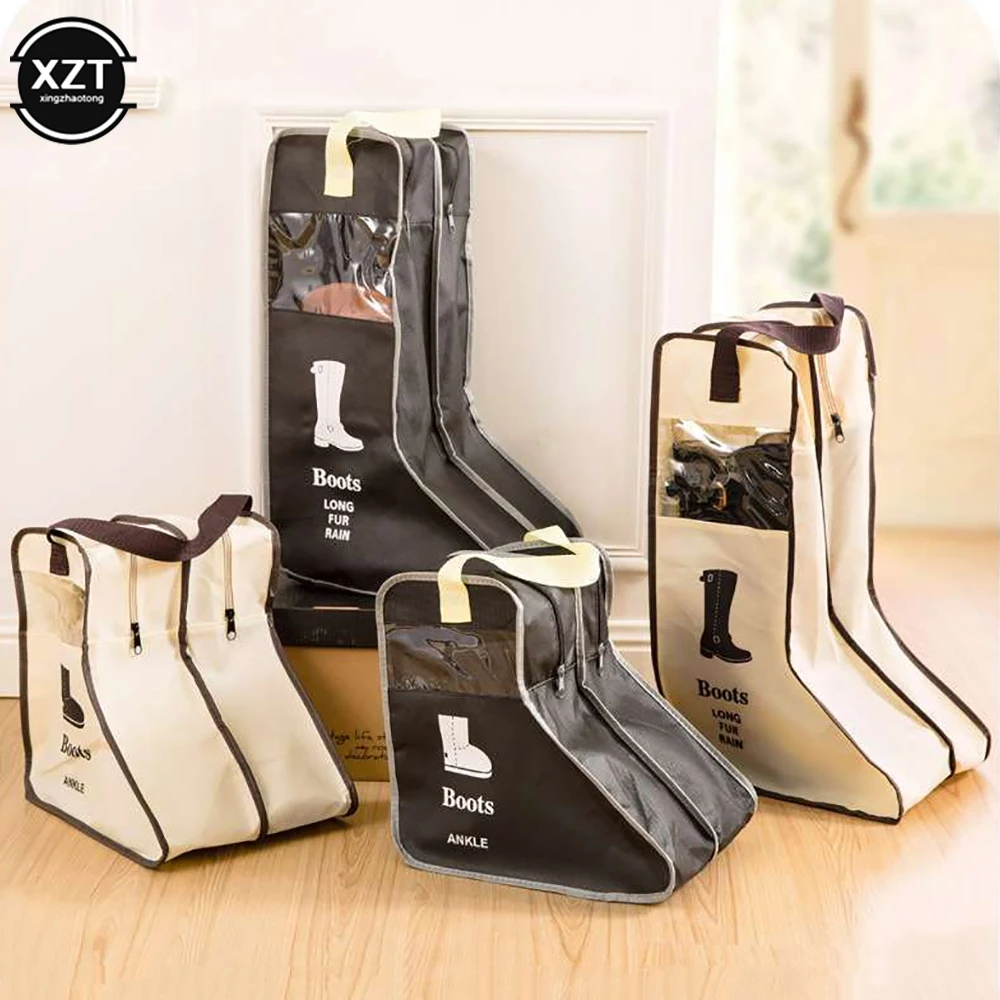 New Fashion Portable High Heel Shoes Storage Bags Organizer Long Riding Rain Boots Dust Proof Travel Shoe Cover Zipper Pouches