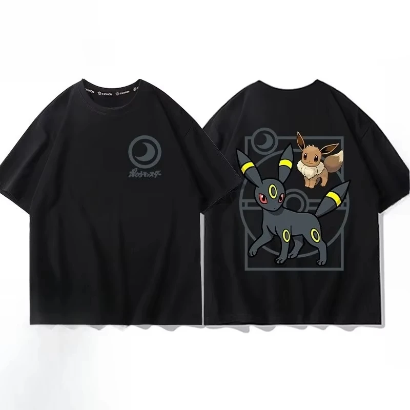 T-shirt à manches courtes en pur coton imprimé Pokémon Pichu Evolution pour hommes et femmes, nouvelle Collection printemps/été, chemise à manches courtes à la mode