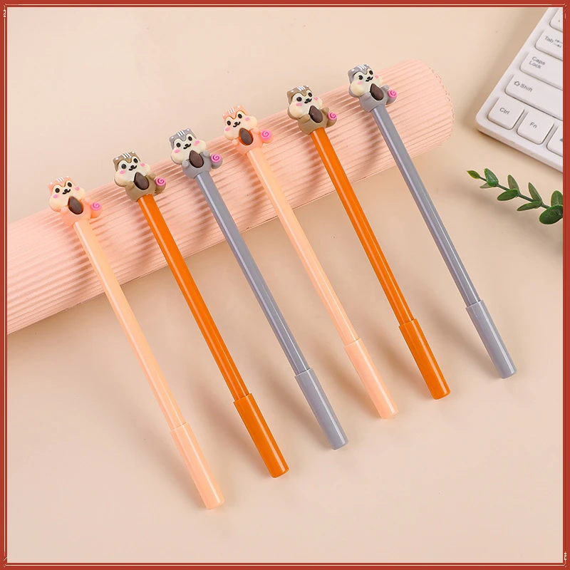 

60 Pcs Creative Cute Squirrel Neutral Pens Set School Prizes Student Office Stationery Prize Gift Stationery Back To School