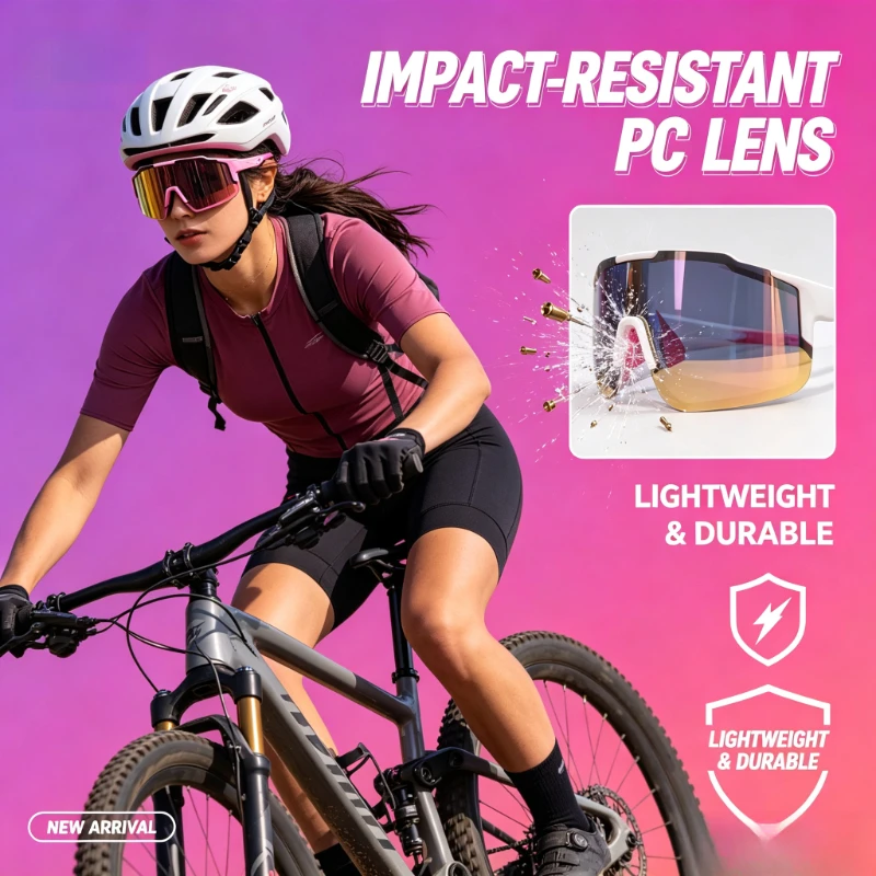 Oversized Wraparound UV400 Unisex Sports Sunglasses For Outdoor Cycling Hiking Running Fishing Climbing Training