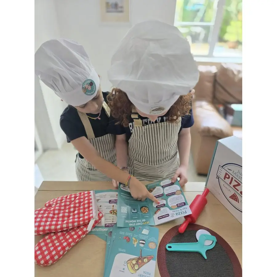 جونيور. مجموعة أدوات طبخ البيتزا الحقيقية المثالية للأطفال، مجموعة خبز DIY الممتعة، نشاط جذعي للأعمار من 4 سنوات، أدوات بيتزا للتعلم البصري، جي رائع #6