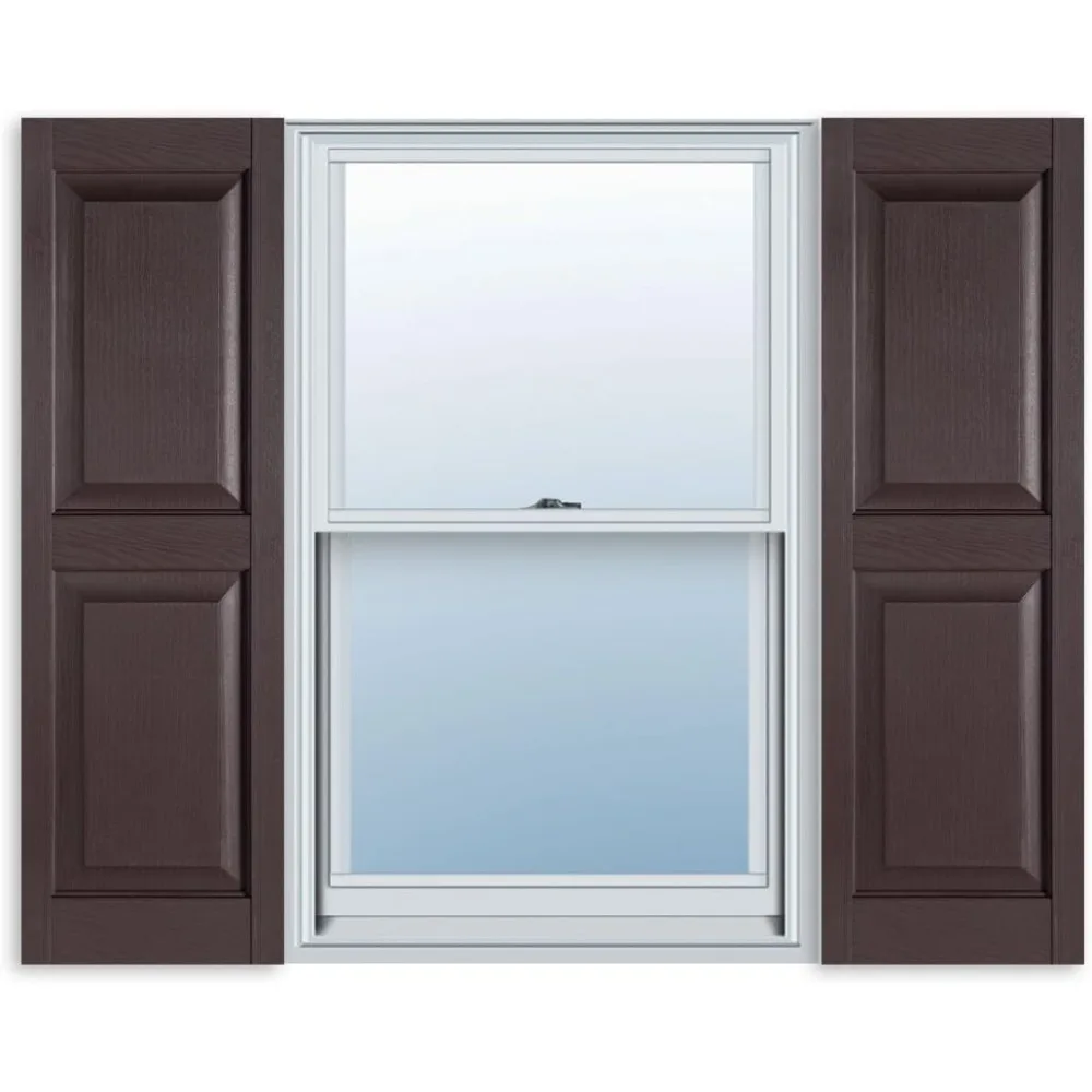 15 Inch x 67 Inch Standard Raised Panel Exterior Vinyl Shutter,  (Pair)