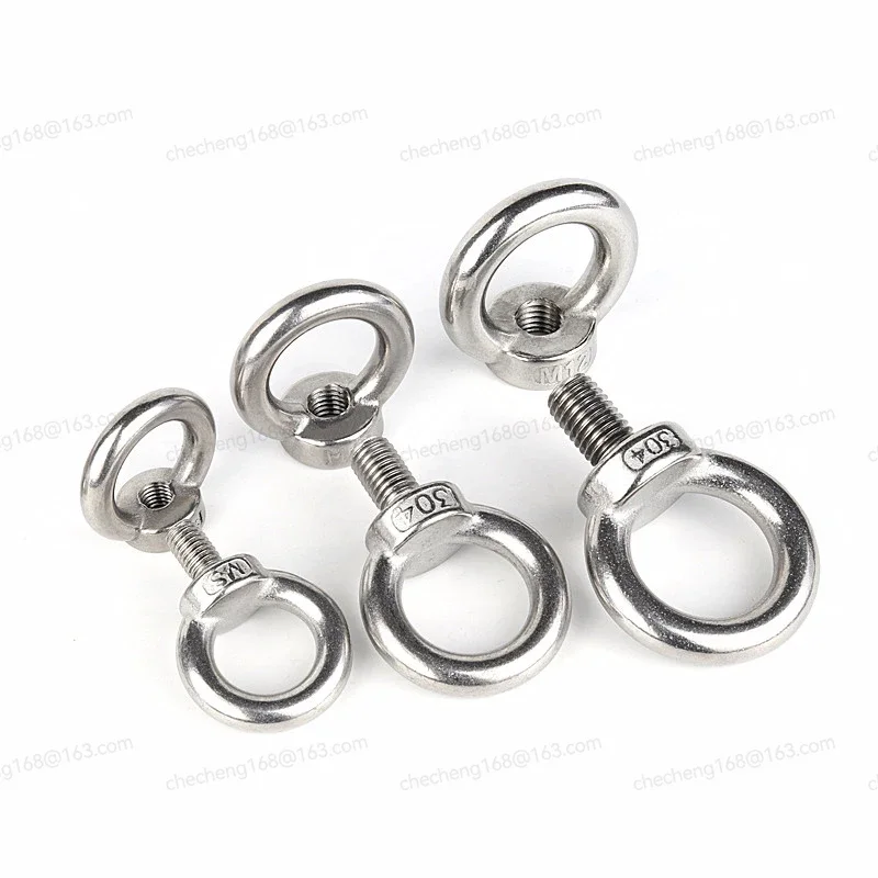 304 M3 M4 M5 M6 M8 M10 M12Stainless Steel 304 Lifting Ring Screws Nuts Ring Marine Bolts Screws