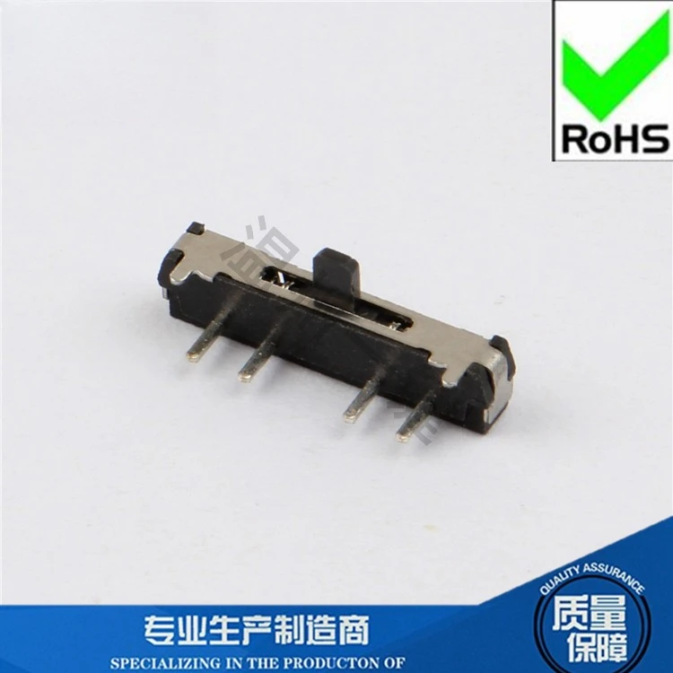 

50Pcs/Lot SMD Four-foot Side Sliding Double Reset Switch Mini Toggle Switch Handle height 2mm