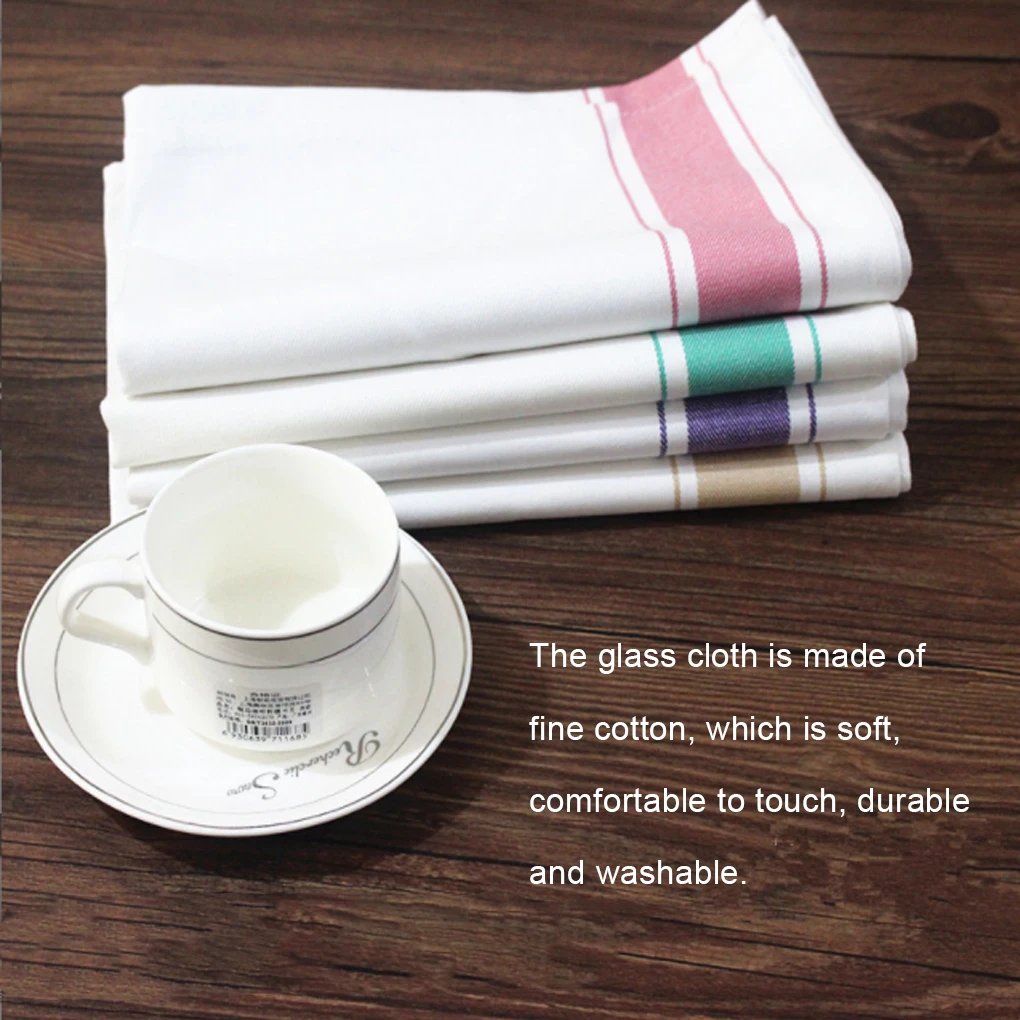 Cotton Glass Drying Cloth Portable Reusable Water Absorbent Towel Indoor Kitchen Plate Bowl Tableware Cleaning Cloths