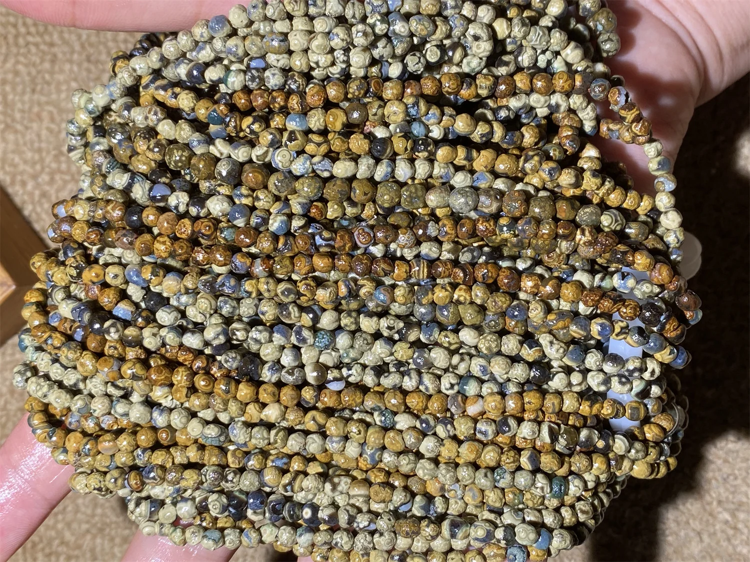 50pcs/lot 4-5mm Rare Collection Gift Special Mini Cute Multiple Births Gobi Agate Natural Rough Stone Beads String Bracelet