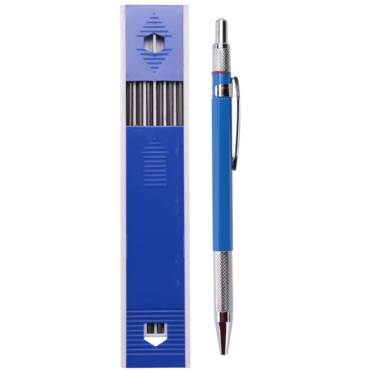 Welders Pencil with 6Pcs Round Refills, 2.0 mm Mechanical Pencil Marker for Pipe Fitter Welder Construction Woodworking