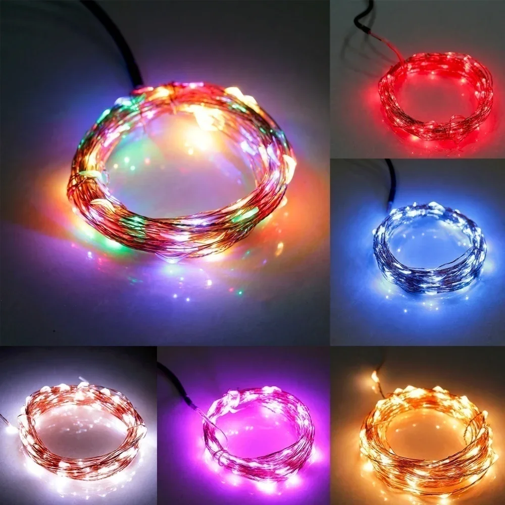 1-5M Battery Powered Decoration LED Copper Wire Fairy String Lights Lamps for Christmas Holiday Wedding Party Fairy Lights