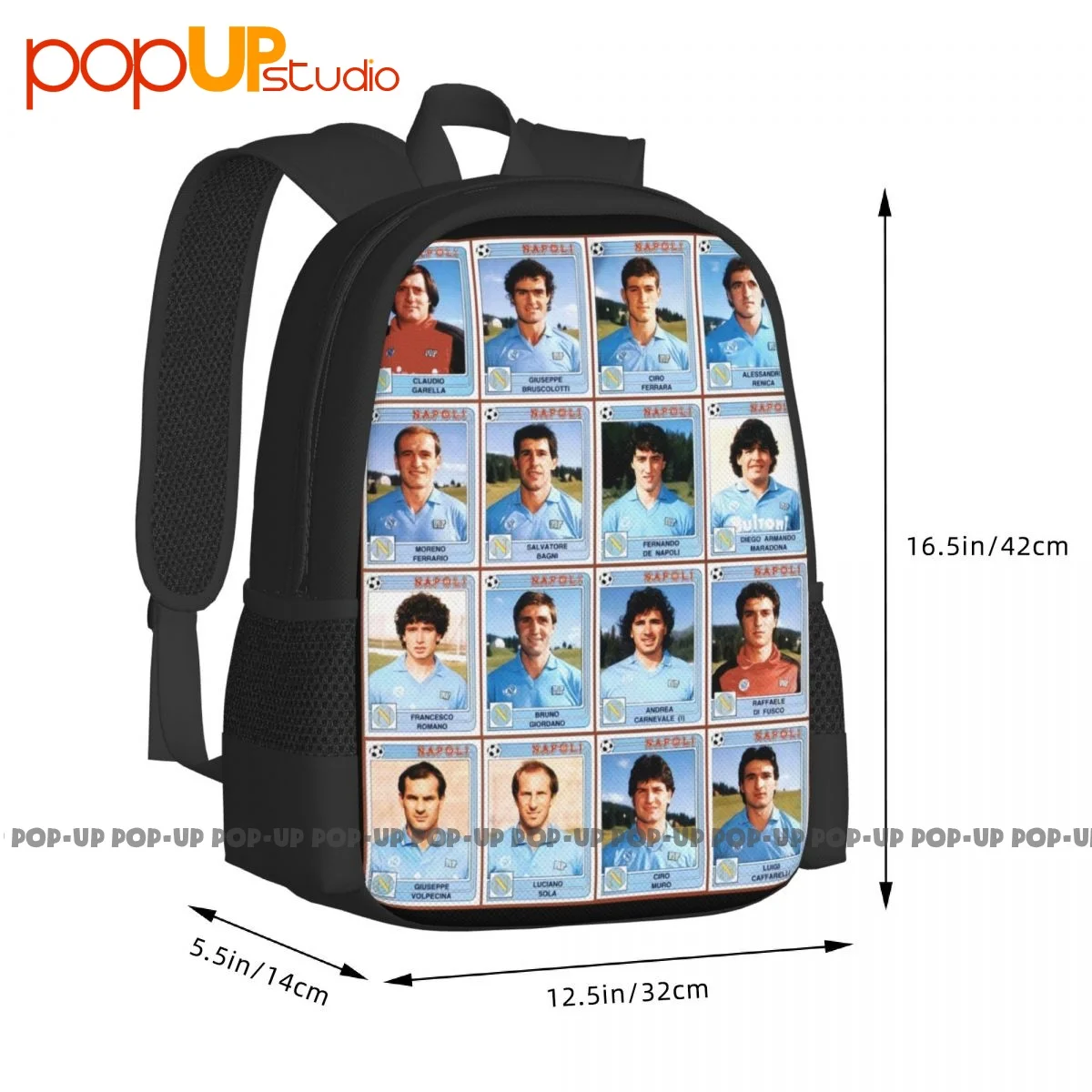 Rosa Squadra Napoli Scudetto 1987 Calcio Anni 80 Backpack Large Capacity Fashion Training 3d Printing Clothes Backpacks