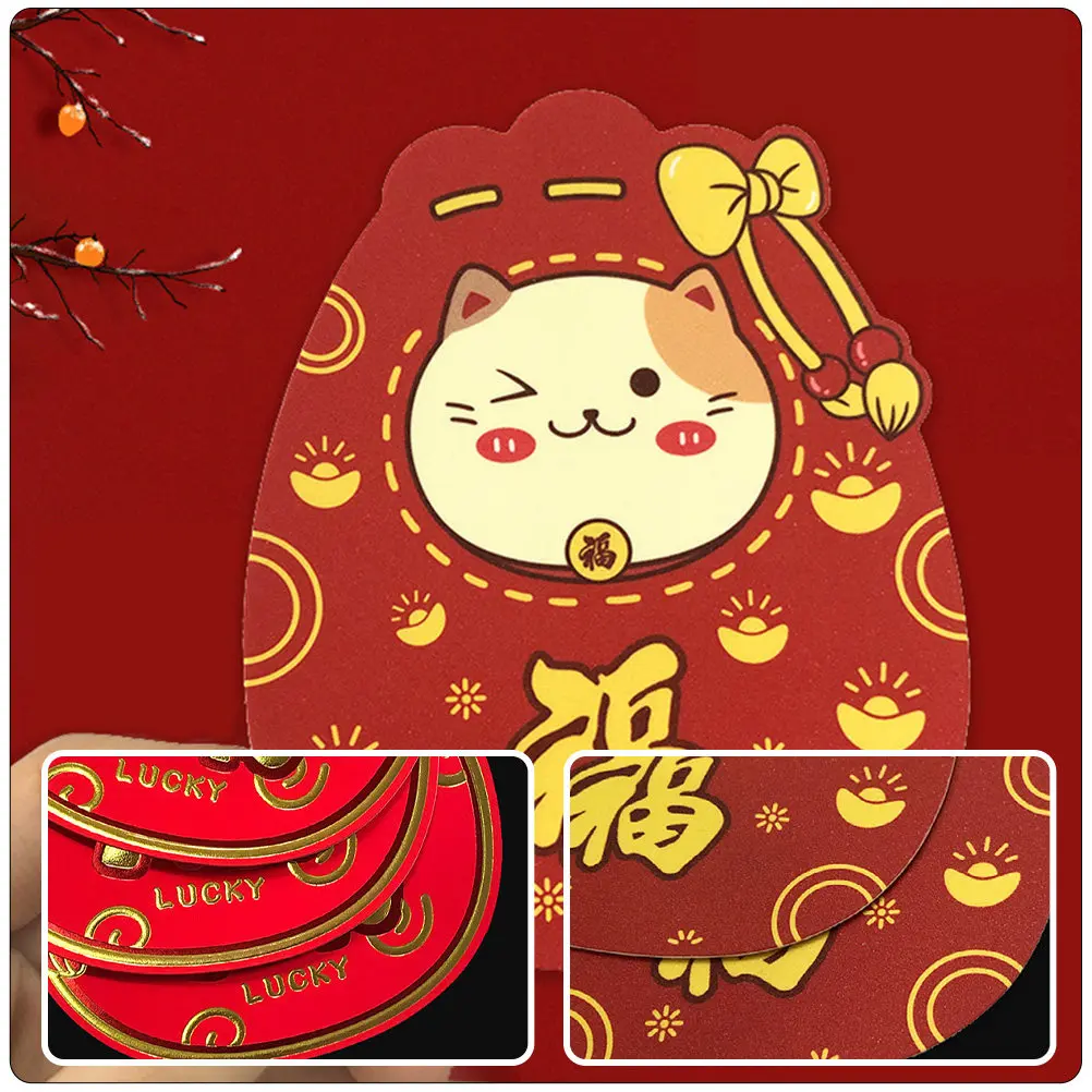 

24Pcs Chinese Hongbao Red Envelopes Traditional Luck Money Pouches Festive Design for Spring Festival Family Friends Blessings