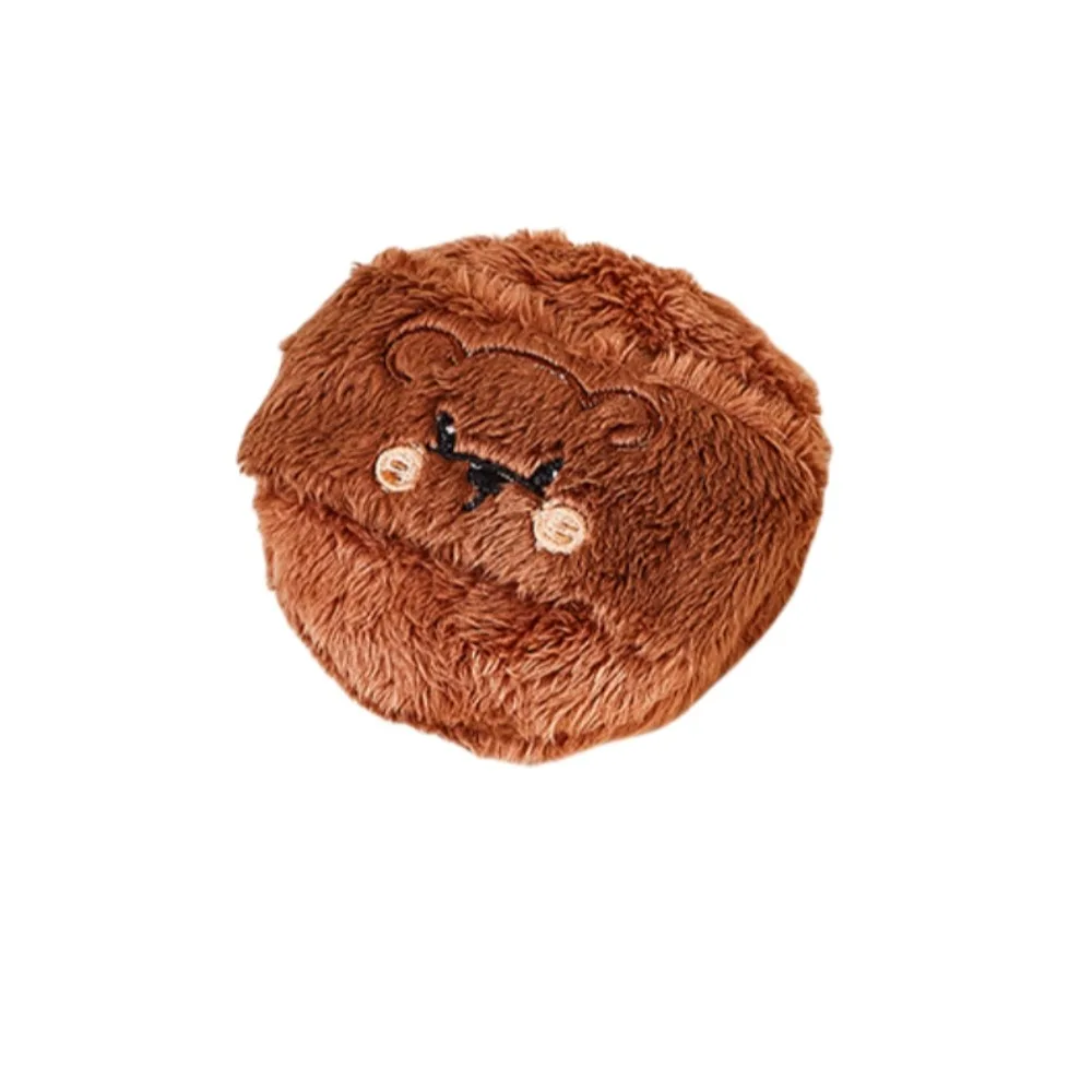 

Soft Cute Makeup Puff Reuseable Washable Long Fluff Puff Makeup Tool Round Shape Dry Power Puff Makeup