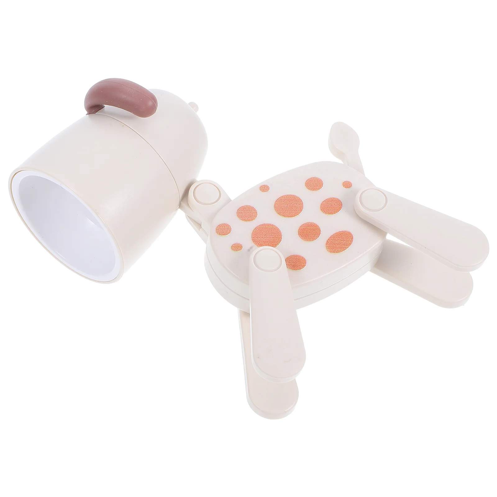 Mini luz nocturna Led en forma de perro, escritorio plegable para dormitorio, habitación de guardería, lámpara de mesa de animales Beige, lámpara Led de dibujos animados para