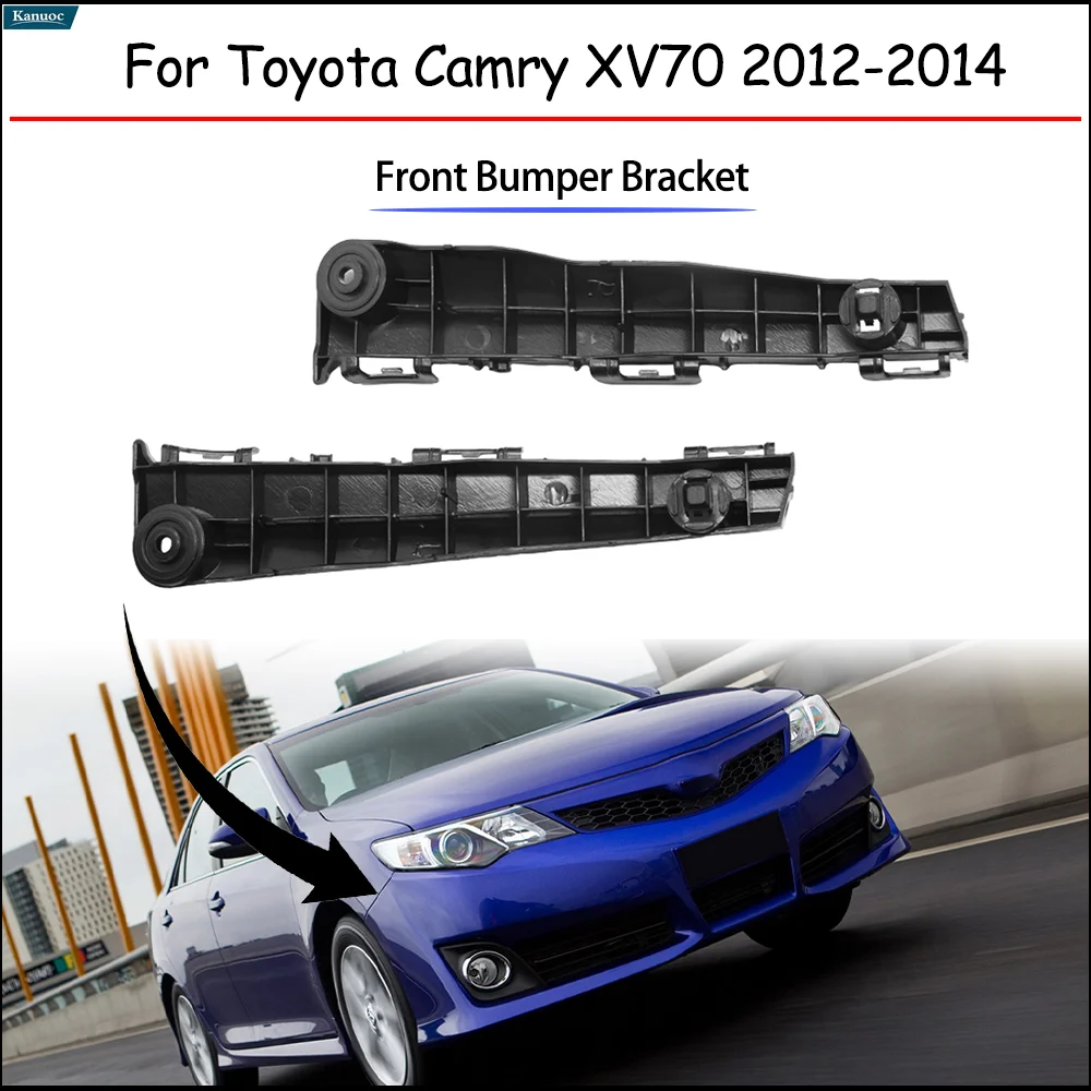 

Front Bumper Bracket Left and Right Pair OEM Replacement Durable Steel For Toyota Camry XV70 2012-2014 LE SE XLE Hybrid
