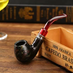 Fashion Snake Scale Resin Pipes Chimney Double Filter Wood Smoking Pipe Herb Tobacco Pipe Cigar Narguile Grinder Smoke