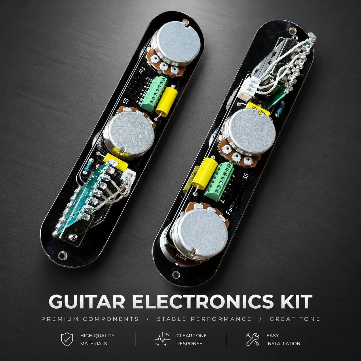 TELE SS Solderless Pre-wired Control Plate Guitar Circuit Harness Kit, Install With Screwdriver Only