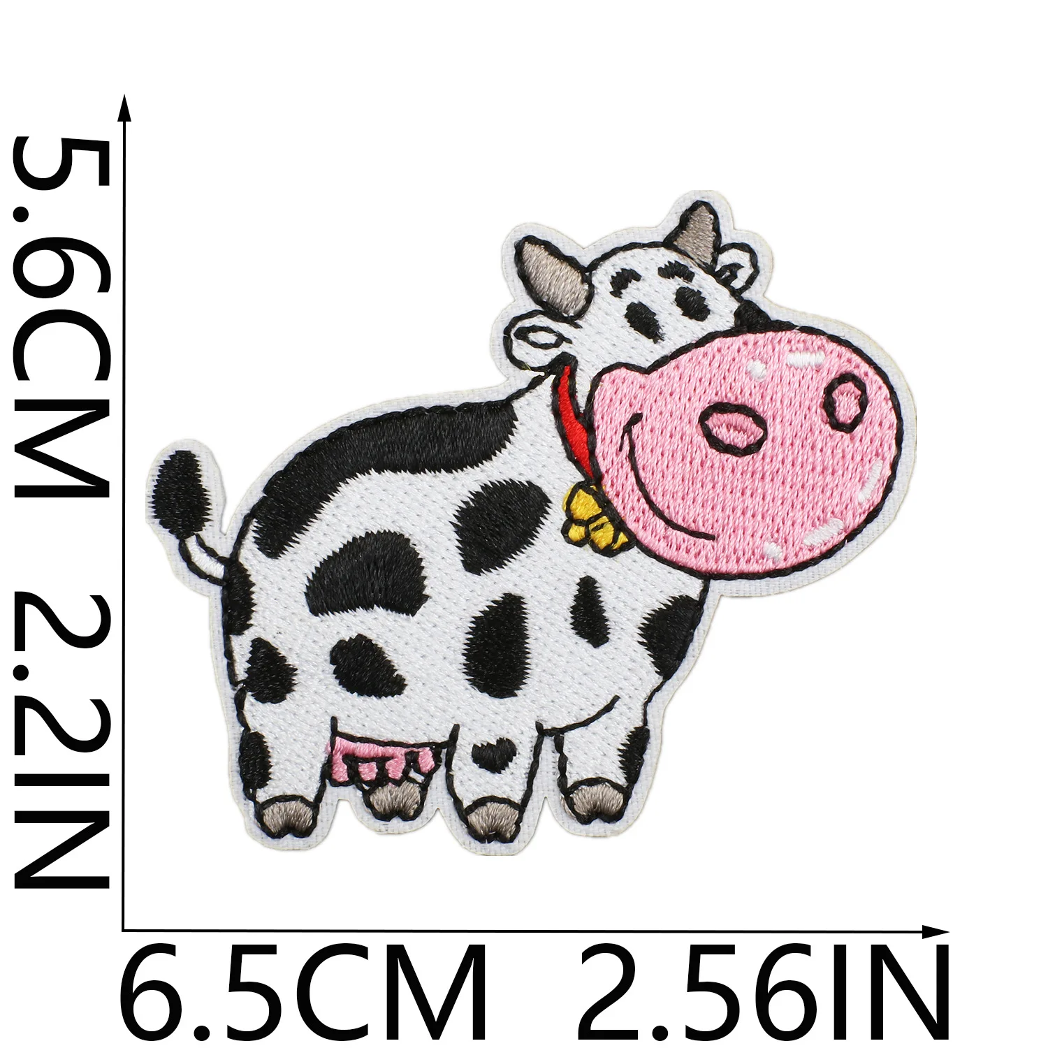 Cute Cow Embroidered Patches for Family Clothing DIY Happy Farm Dairy Cattle Anime Appliques Iron on Moo Decals Series Wholesale