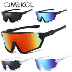 OMEKOL BRAND New Cycling Sunglasses Men Women UV400 Sun Glasses Fishing Goggles Outdoor Baseball Softball Sport Cycling Eyewear