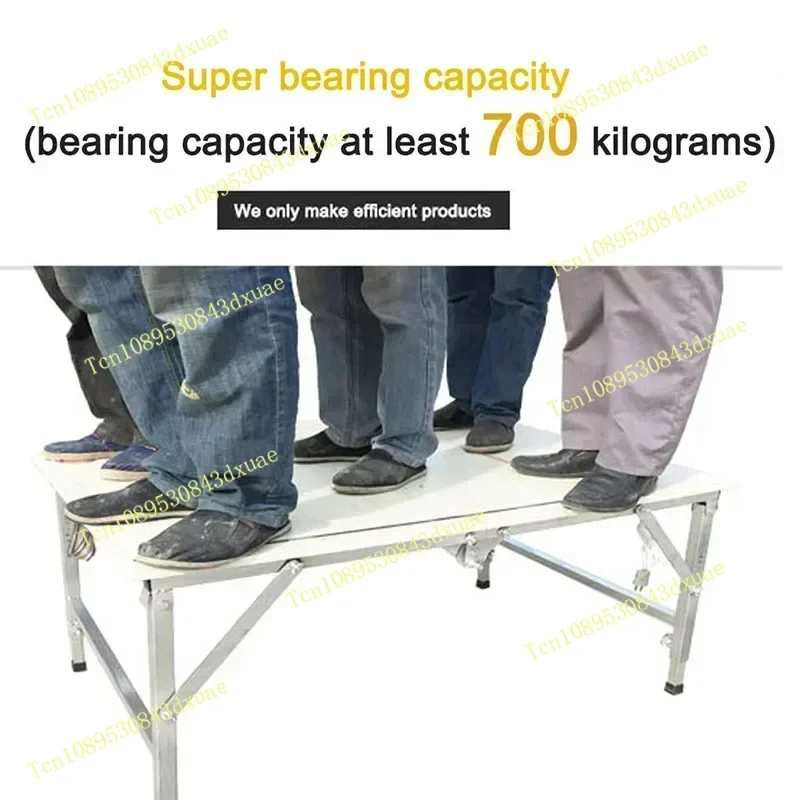 1.2x0.8 M Portable Folding Woodworking Table Saw Multifunctional Workbench 4-in-1 Telescopic Removable Manual Carpentry Tool