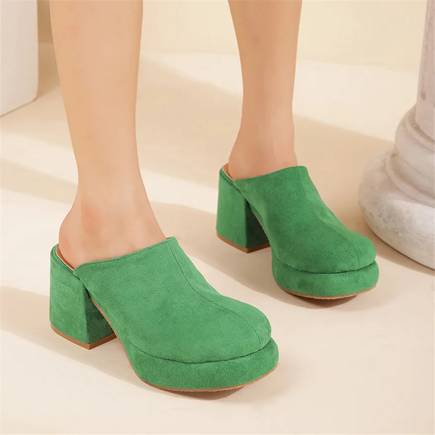 Peep Toe Soft Leather Slippers Women Sandals Summer Clear Crystal Cup High Heel Shoes Outdoor Woman Fashion Slip On Mules Slides