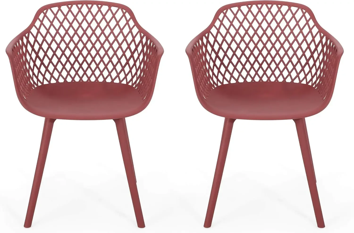 Delia Outdoor Dining Chair (Set of 2), Red