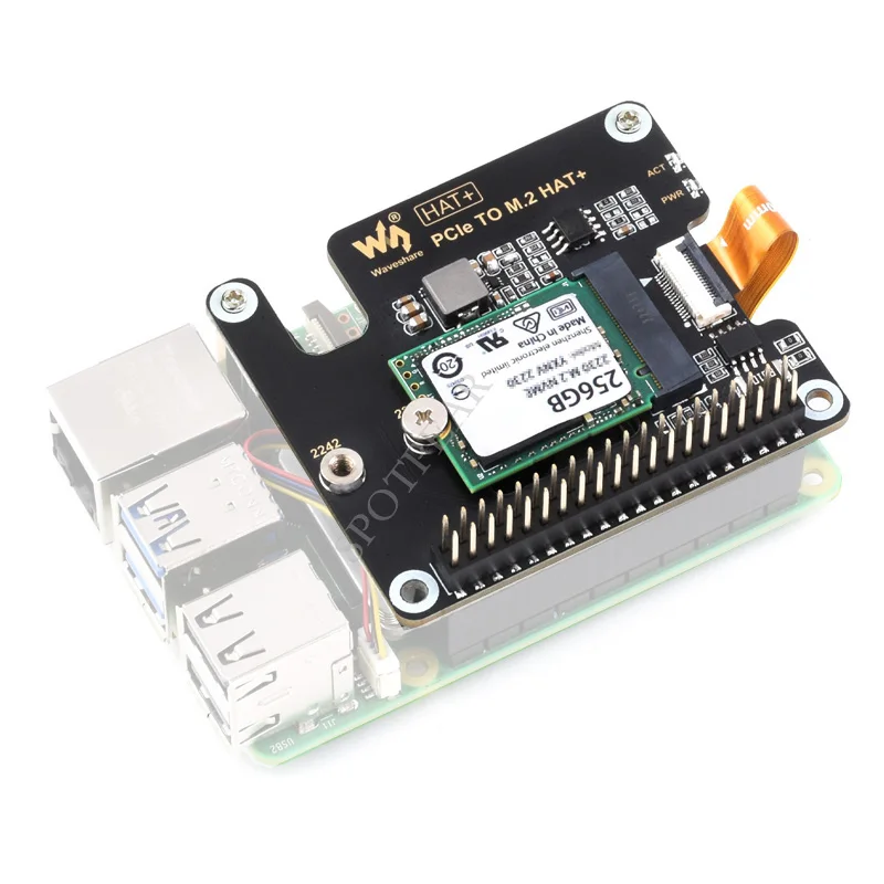 

Raspberry Pi 5 PCIe to M.2 HAT NVMe SSD Adapter Board for Pi5