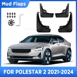 For POLESTAR 2 2021-2024 2023 Mud Flaps Splash Guard Mudguards MudFlaps Front Rear Fender Auto Styling Car Accessories 4PCS