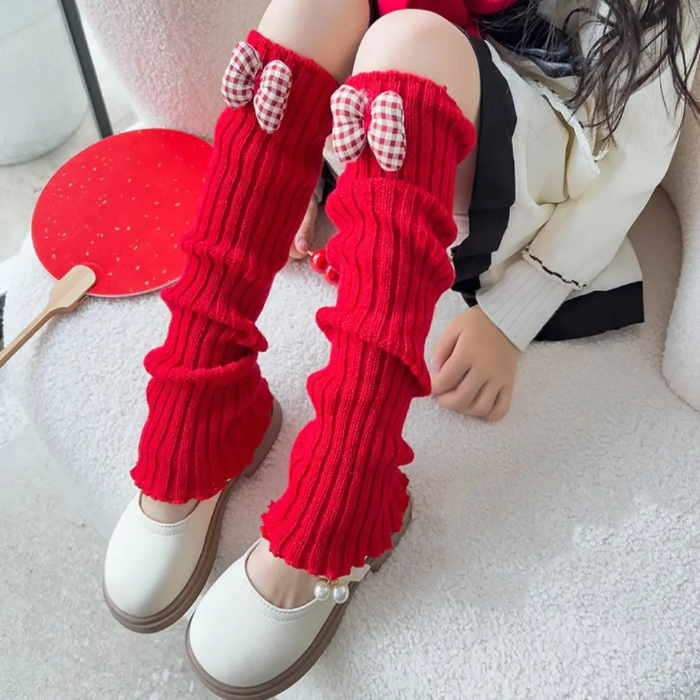 

Kawaii Harajuku Jk Leg Warmers Lolita Solid Color Knitted Leg Cover Nylon Foot Cover Red Leg Socks Ballet Guards Socks