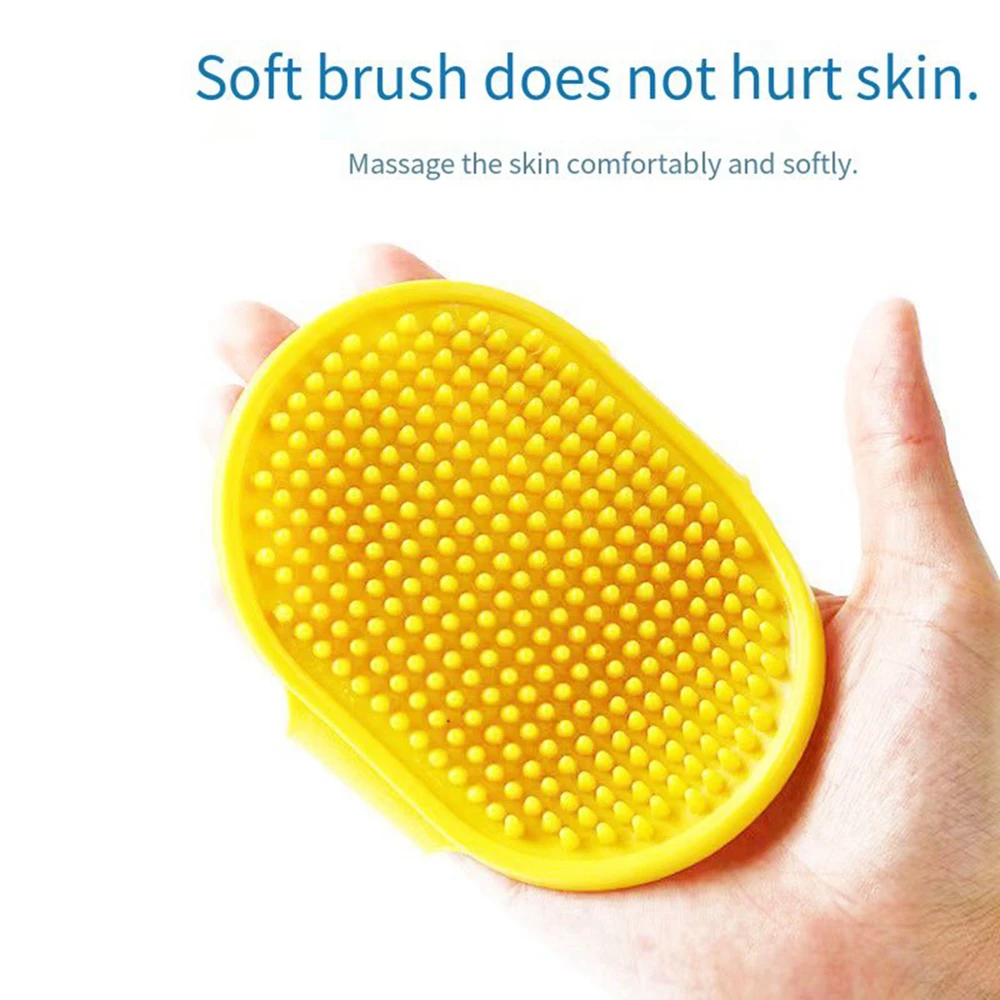 Dog Cat Brush Soft Rubber Pet Bath Silicone Comb Massage Comb Hair Remover Pet Supplies Dog Grooming Wash Cleaning Equipment