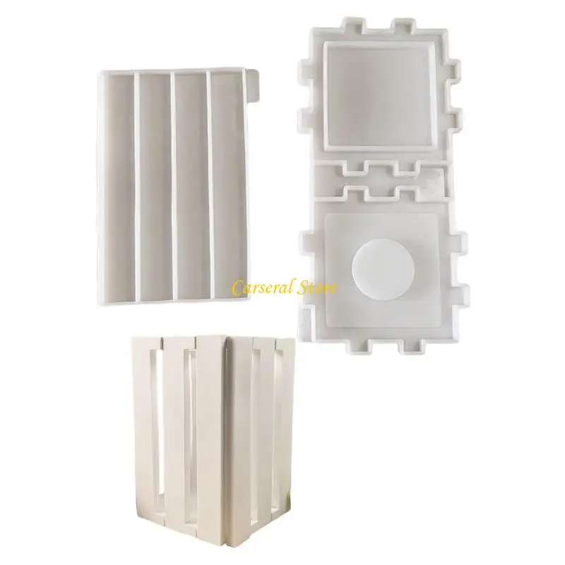

M4YF Set of 2 Sturdy Silicone Square Lantern Molds Portable for Weddings and Event