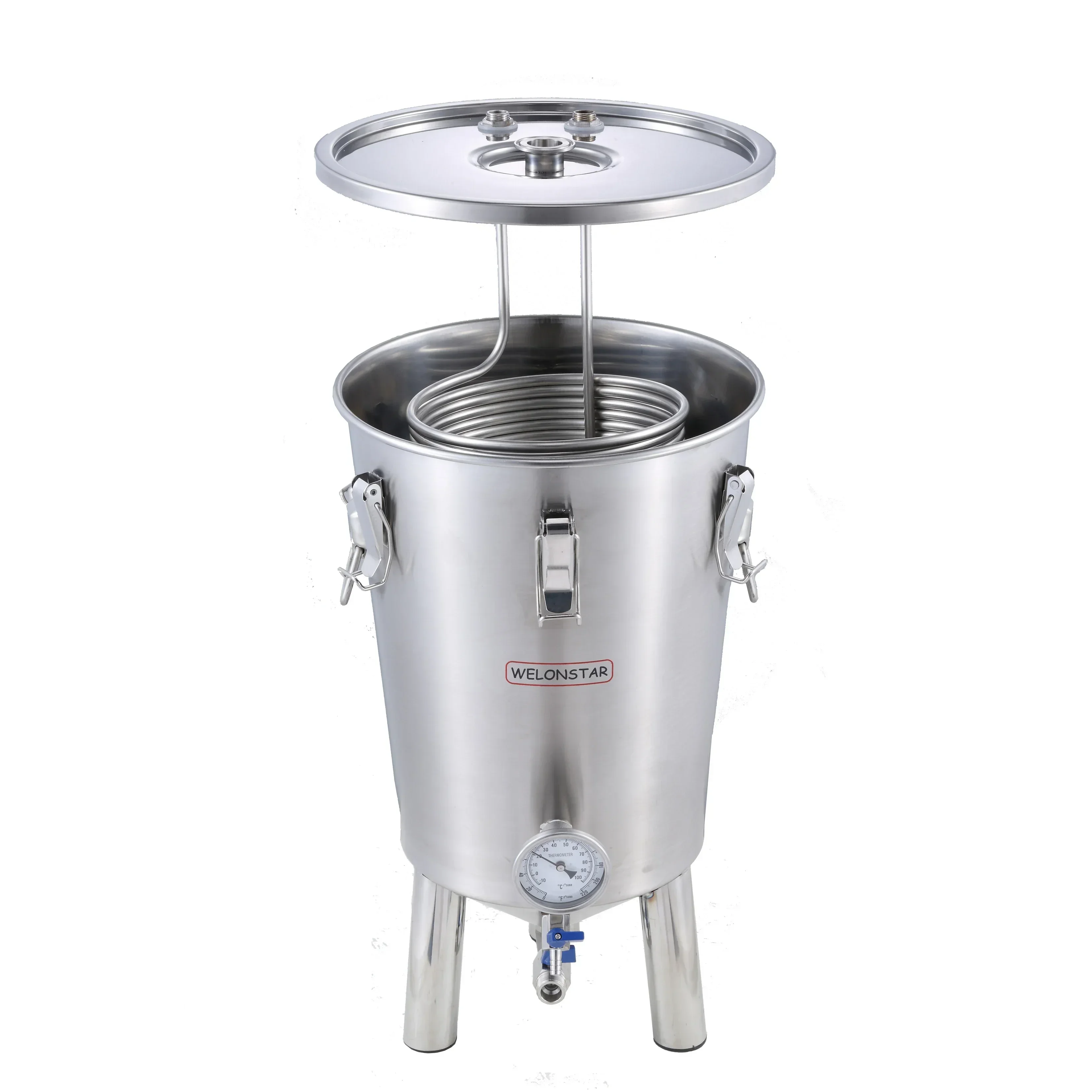 

Home brewing Fermenation tank Conical Fermenter fBrewery stainless steel tank 32 liters with chiller