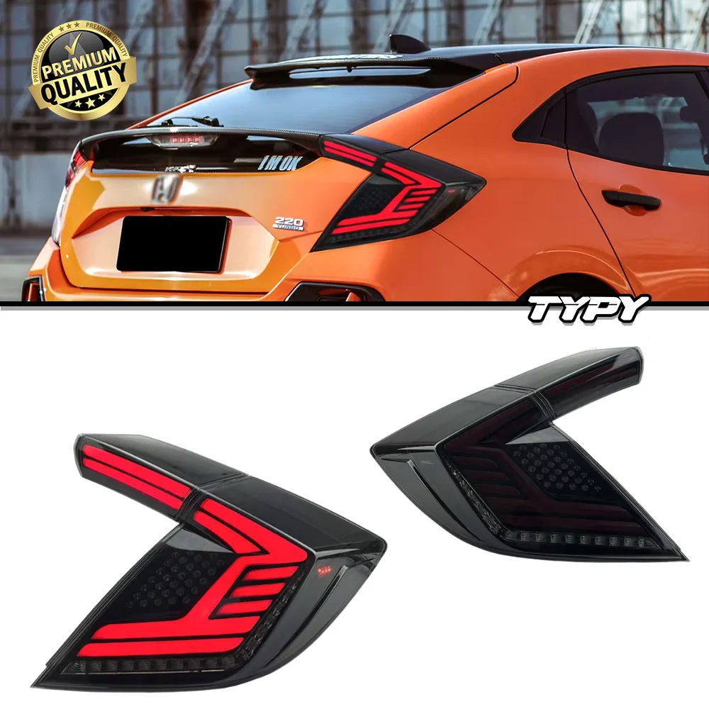 

Auto Accessories LED Lights Rear Tail Lamps For Honda Civic Hatchback 10th Gen 2020 2021 Tail Light Assembly Dynamic Turn Signal