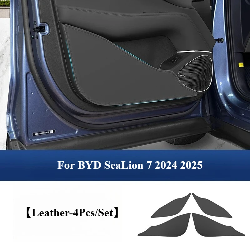 

Для BYD SeaLion 7 2024 2025, противоударная накладка на дверь автомобиля, утолщенная кожаная дверная панель, защитный коврик, аксессуары для декора салона автомобиля