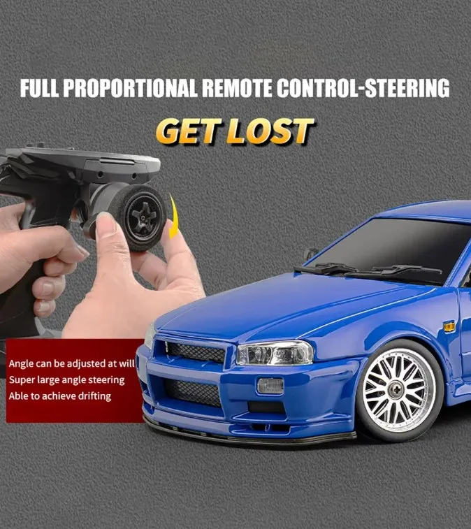 2.4GHz LD RC LD1899 1/18 RC Drifting Car With Gyroscope On-Road Alloy Body Shell Racing Cars Radio Control Children Toy Gift
