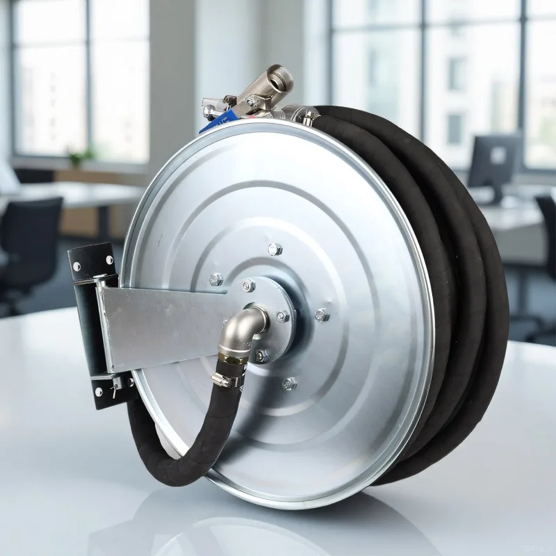 Stainless Steel Hose Reel Box Manual Flushing Tool For Coal Mine Tunnel Dock Port Trestle Power Plant Industrial Washing