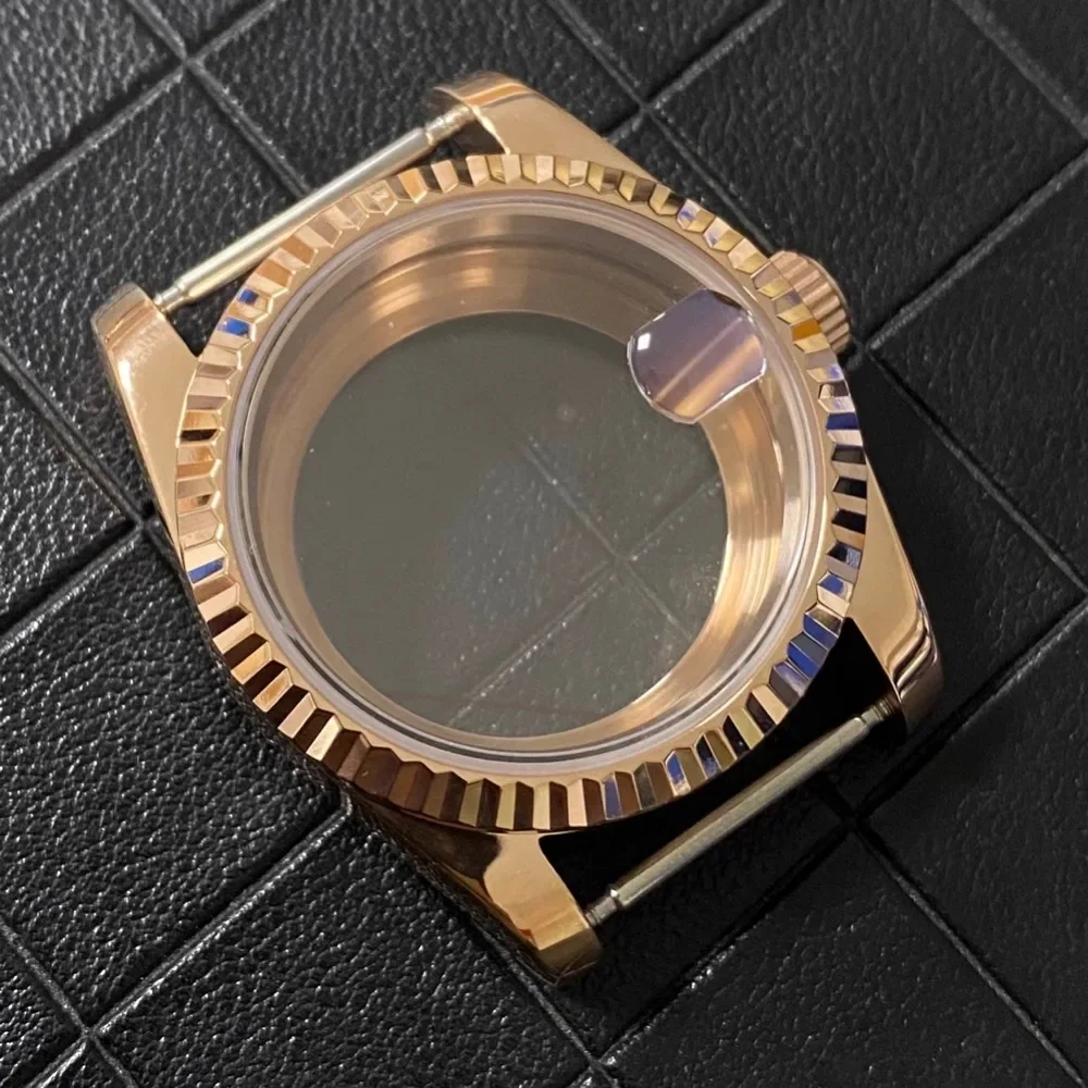 36/39mm Rose Gold Sapphire Glass Oyster Perpetual Date--just NH35/36 Case Watch Accessories Watchmods