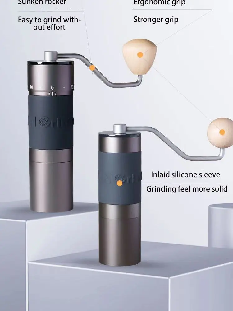 Kingrinder K7 K6 K2 Manuelle Kaffeemühle aus Aluminium, Tragbare Kaffeemühle mit Hochwertigem Mahlwerk, 35g Kapazität