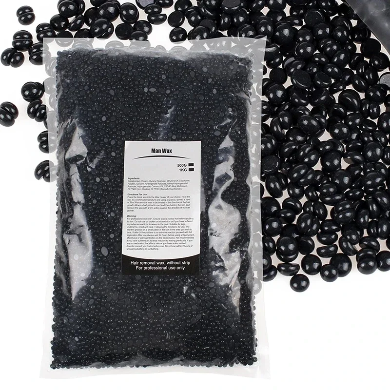 500g de cire dure haricots solide épilateur sans bande dépilatoire Film chaud cire perle épilation pour tout le corps Bikini visage jambe sourcil