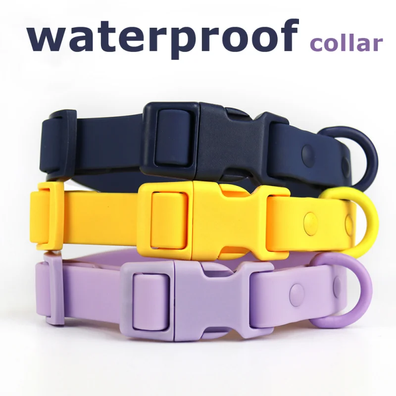 Macarone Waterproof Dog Collar Leash Adjustable Quick Release Buckle Collar Leash for Small Medium Large Dogs Leashes Dog Rope