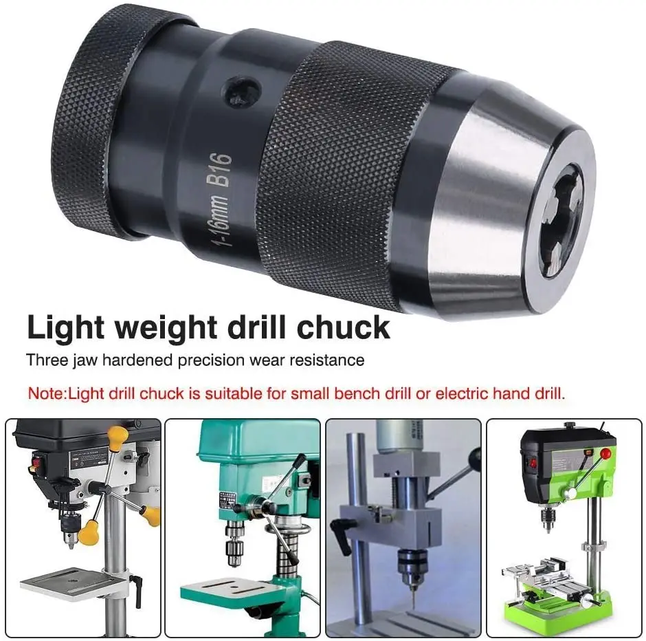 B10 B12 B16 B18 B22 chuck collet Self Tighten Keyless Drill Chuck for drilling machine Taper Drill Chuck For Power