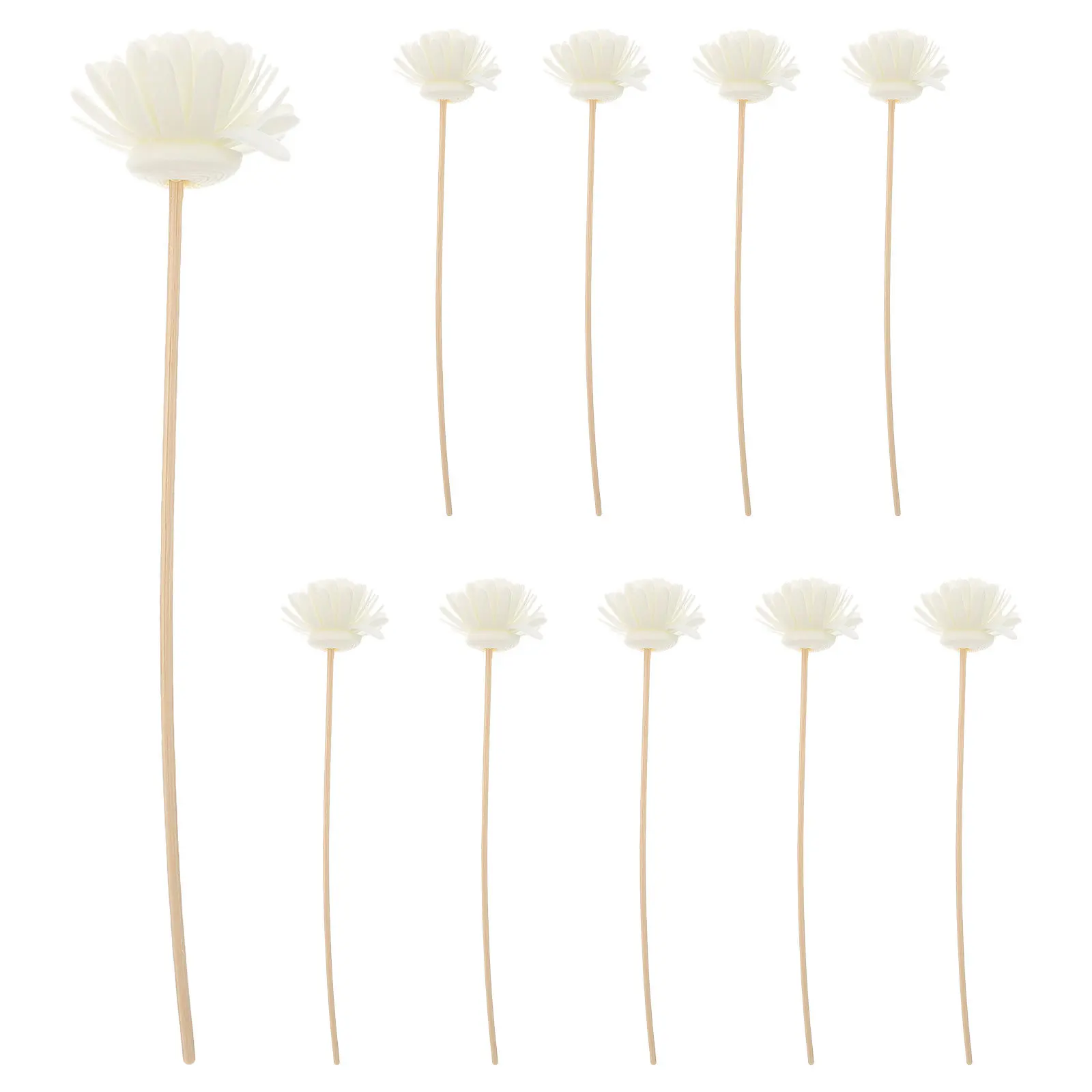 

10Pcs Diffuser Flower Sticks Rattan Reed Set for Fragrance Oil Diffuser Natural Lightweight Porous Reeds for Bathroom Bedroom