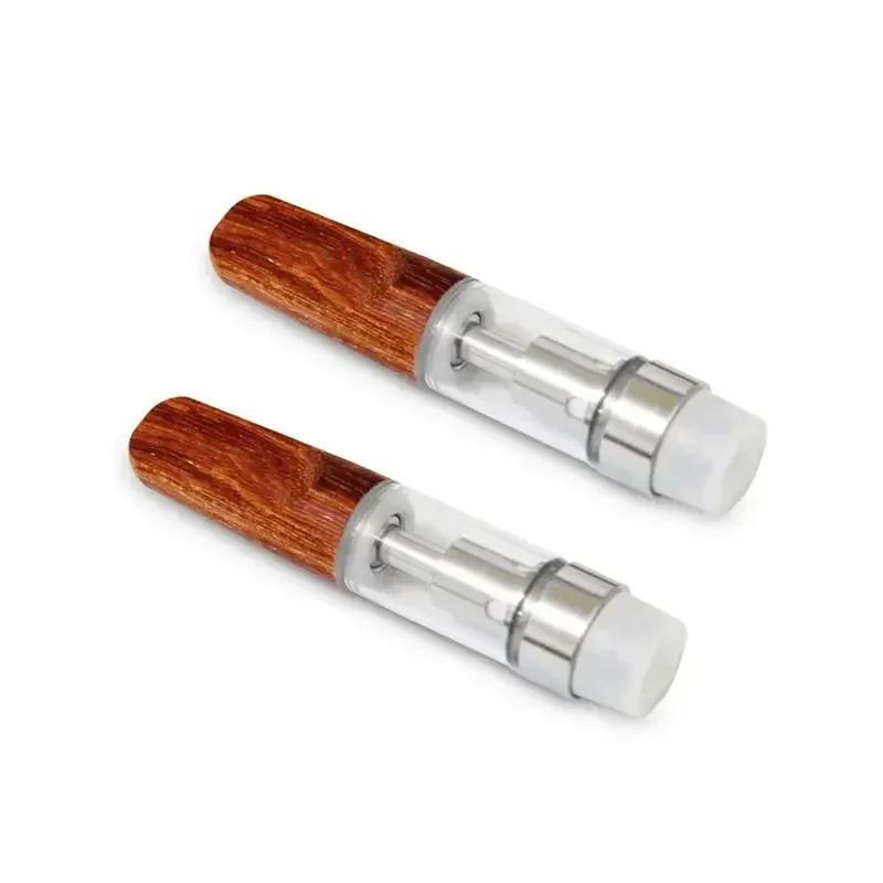 50pcs CC-ell Ceramic Cartridges 510 Thread  Vape Atomizers 0.5ml 1.0ml White Black Gold Silver Wood Drip Tip No Leak Cartridges